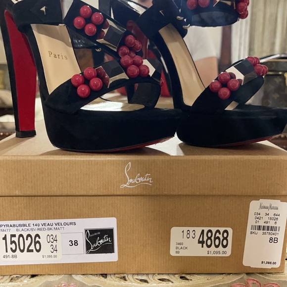 Christian Louboutin | Shoes | Authentic Christian Louboutin  . Authentic Christian louboutin red with silver heels size 38